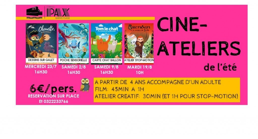 actualité cine ateliers